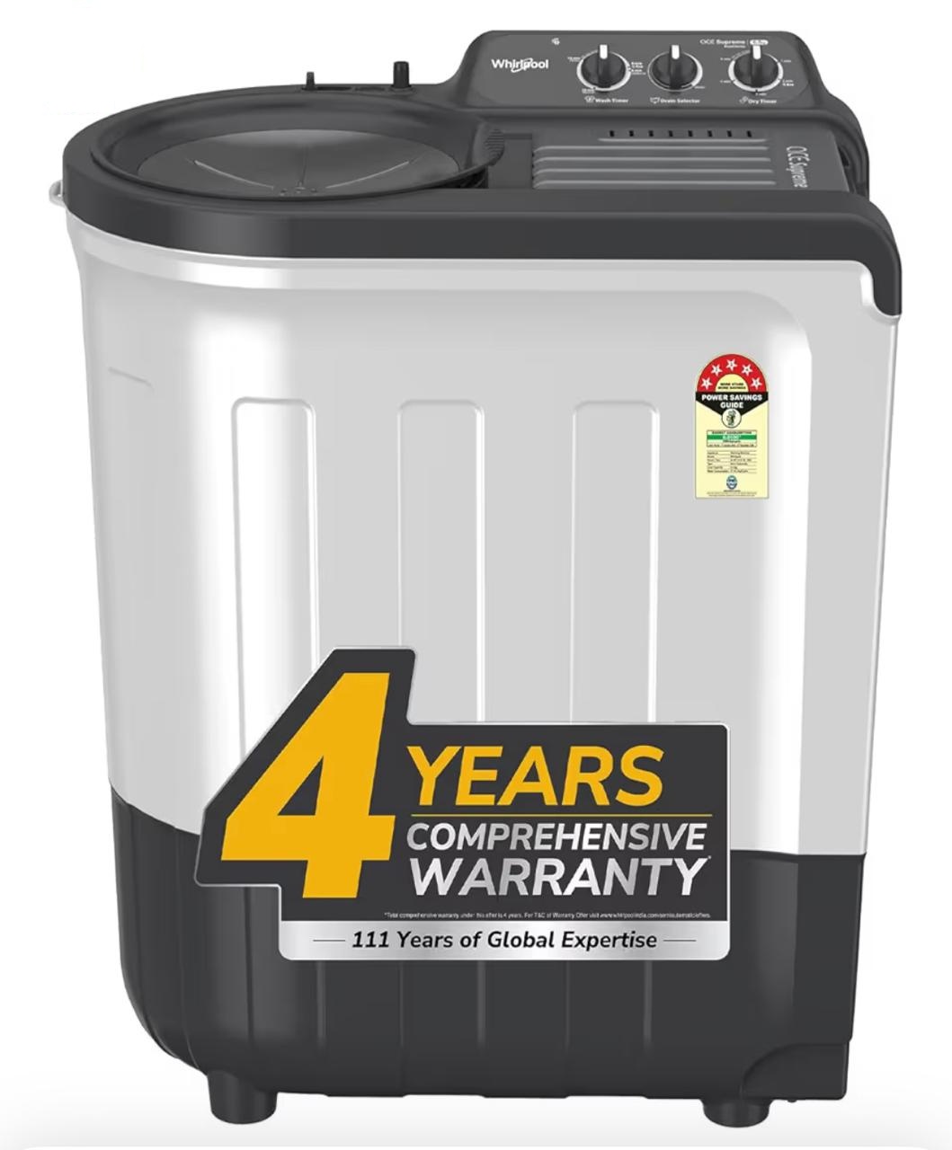 WASHING MACHINE WHIRLPOOL 6.5KG 5STAR- P11990