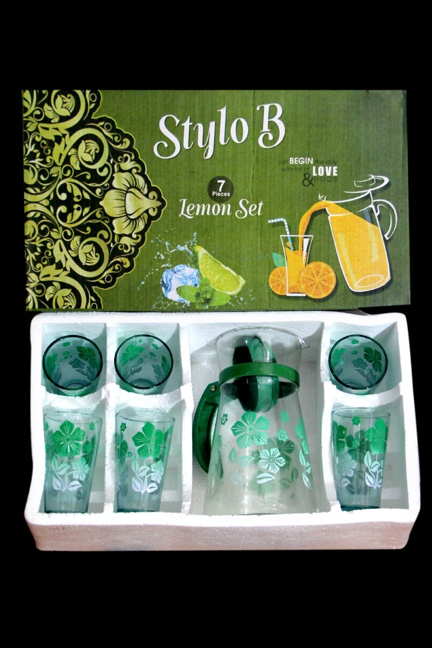 STYLO B LEMON SET 6 GLASS 1 JAR - P249